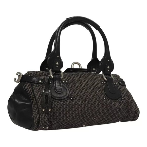 Chloe Handbags - Chloe Paddington Hand Bag Canvas Gray Silver Auth